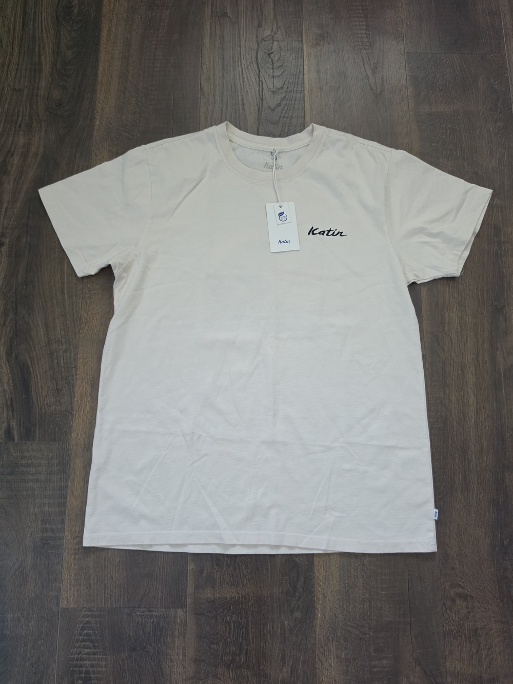 Katin Cream Short-Sleeve Tee with Black Script